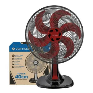 Ventilador de Mesa 40cm Vermelho 220V
