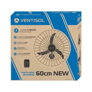 Ventilador De Parede Preto Ventisol 60cm 127/220V 220W