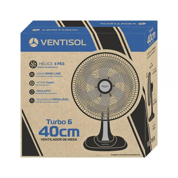 Ventilador de Mesa 40cm Azul 220V